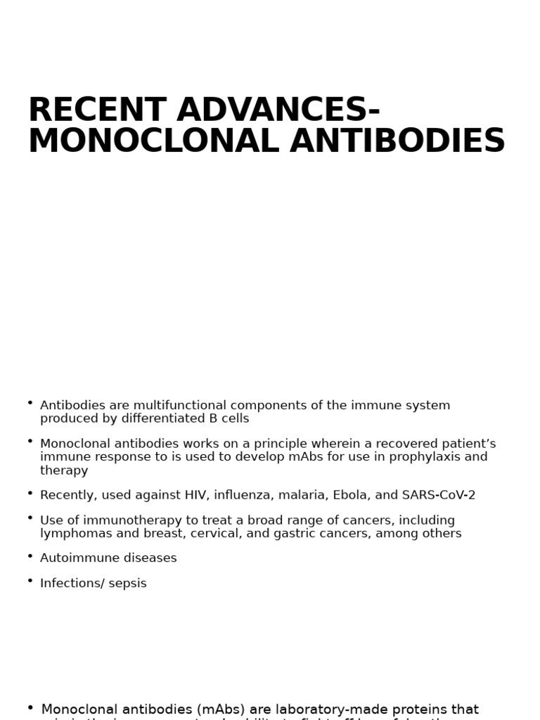 Advances in Monoclonal Antibodies | PDF | Antibody | Monoclonal Antibody
