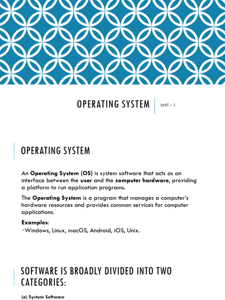 OS - UNIT 1 | PDF | Process (Computing) | Operating System