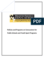 Policies and Programs On Concussions For Public Schools and Youth Sport Programs