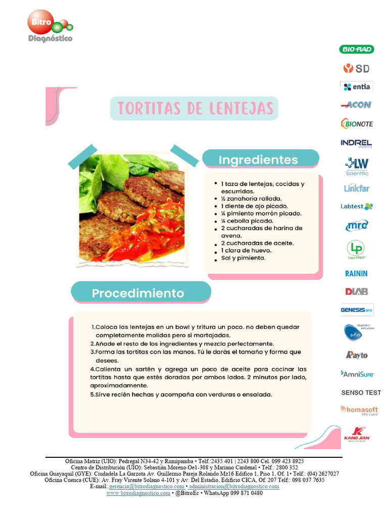 Menu Comida Saludable | PDF