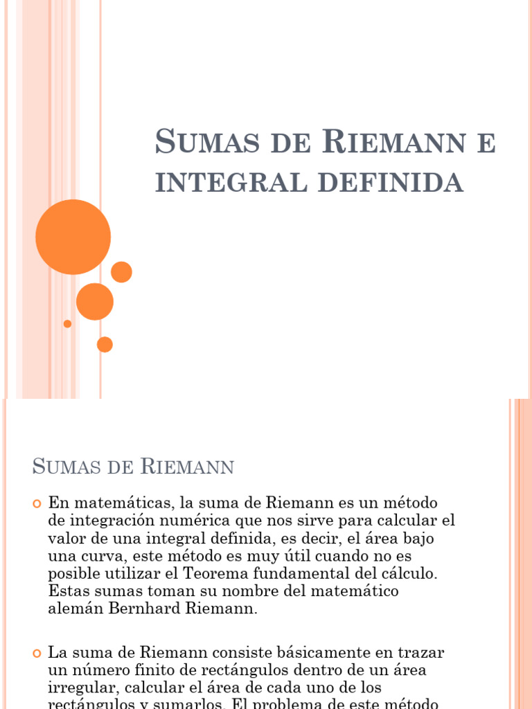 Sumas de Riemann e Integral Definida | PDF