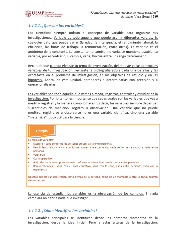 Texto 02 - Variables de Investigacion | PDF | Nivel de medida ...