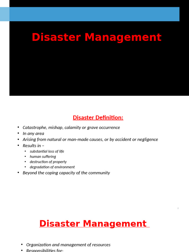 Comprehensive Guide to Disaster Management | PDF | Natural Disasters ...