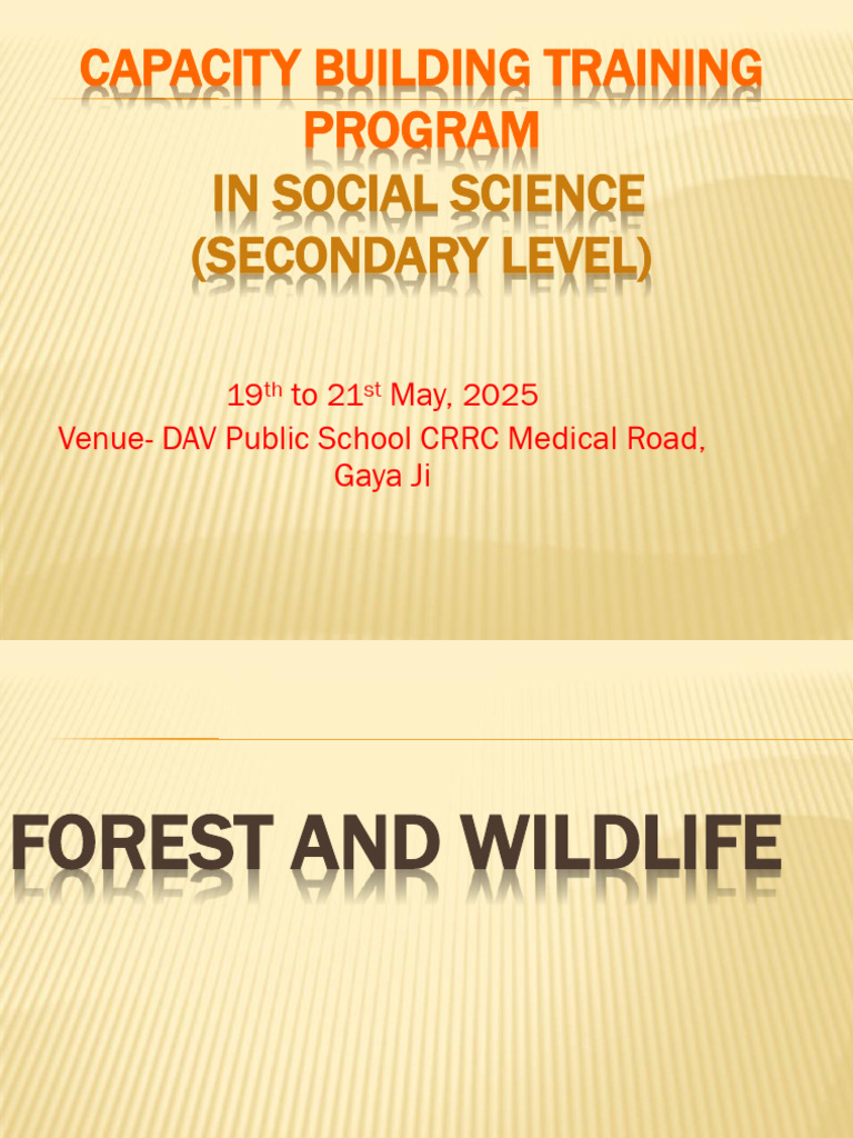 Forest and Wildlife Conservation Training | PDF | Forests | Wildfire