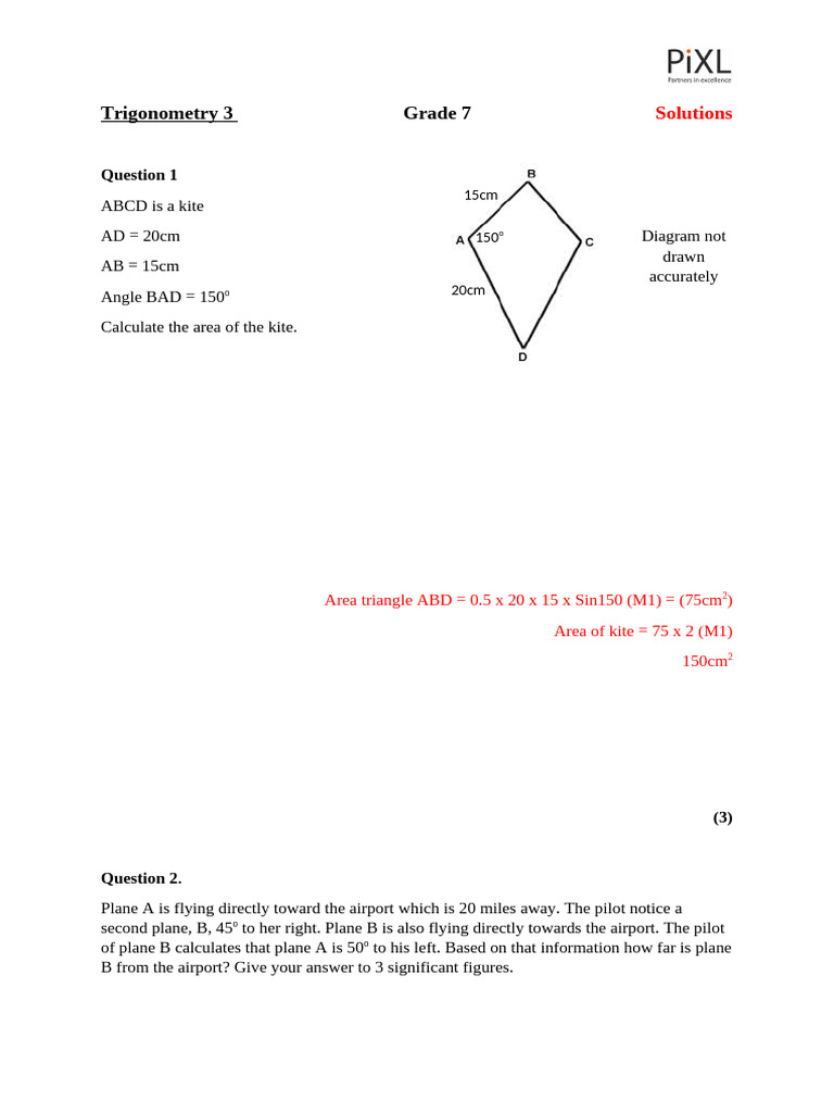 Grade 7 Trigonometry Solutions Guide | PDF | Trigonometry | Geometry