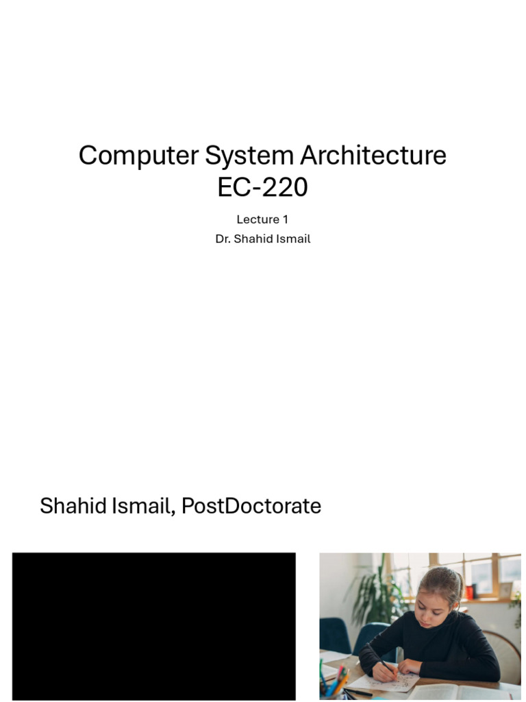 Lecture 1 (1) | PDF | Central Processing Unit | Random Access Memory