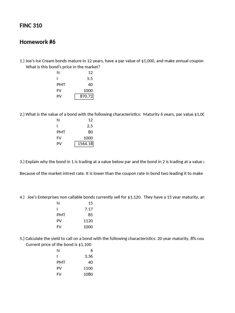 Bond Pricing and Yield Analysis Guide | PDF
