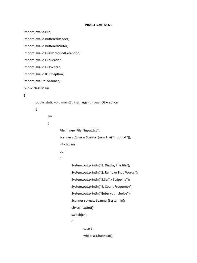 Java Text Processing Program | PDF | Filename | Computer Programming