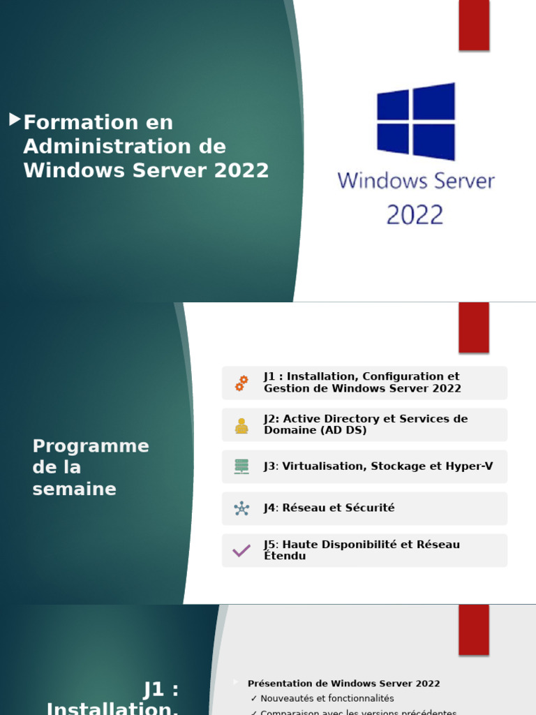 Formation Windows Server 2022 : Programme Complet | PDF | Machine ...