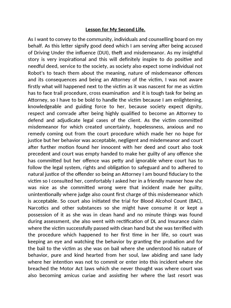 Inspiring Transformation After Misdemeanor PDF Crimes Crime