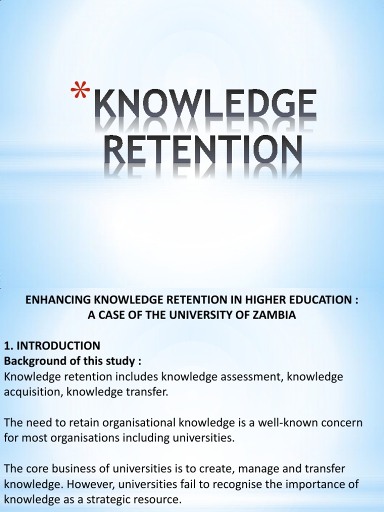 Knowledge Retention Final | PDF | Employee Retention | Mentorship