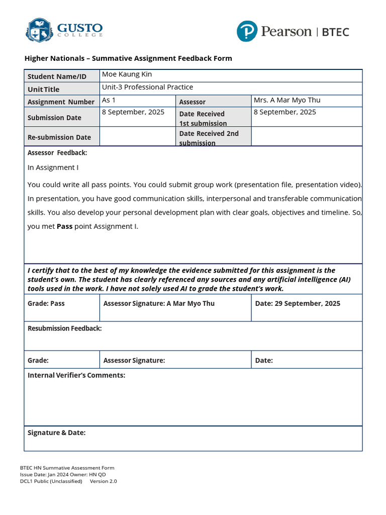Unit 3 Professional Practice | PDF