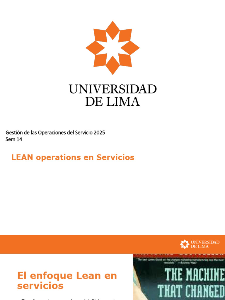 Lean Operations en Servicios 2025 | PDF | Lean Manufacturing | Aviación