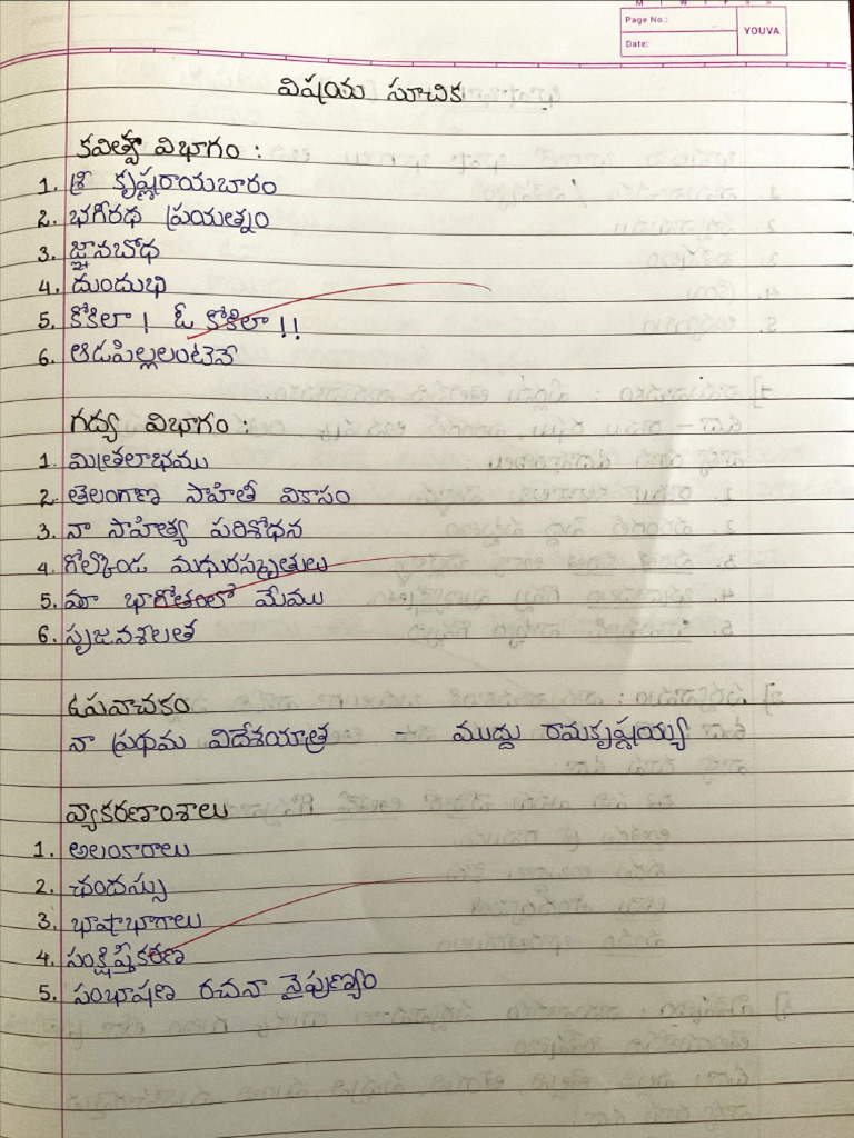 Telugu Notes | PDF
