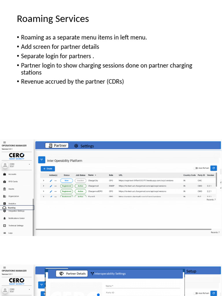 Roaming Services and Partner Management | PDF