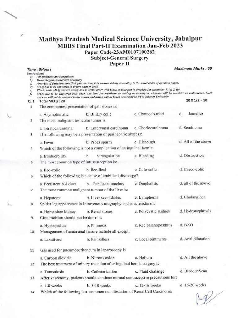 Mbbs Final Part-II Jan Feb 23 23am0107100262-Compressed | PDF