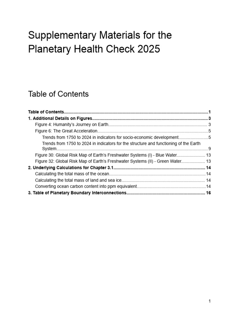 Planetary Health Check 2025 Insights | PDF | Soil | Oceans