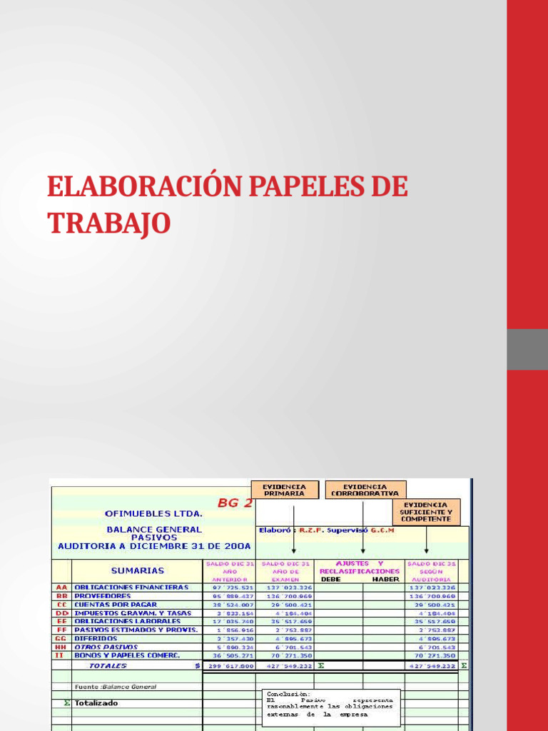 Guía para Elaborar Papeles de Trabajo | PDF