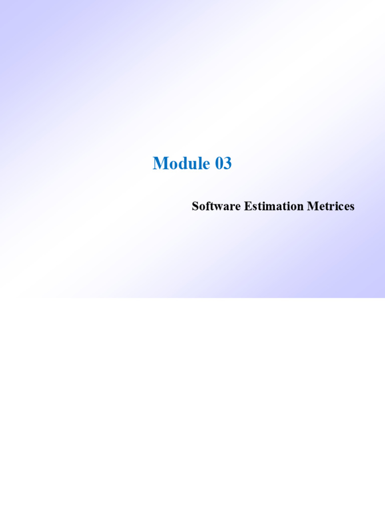 Software Estimation Metrics Overview | PDF | Performance Indicator ...