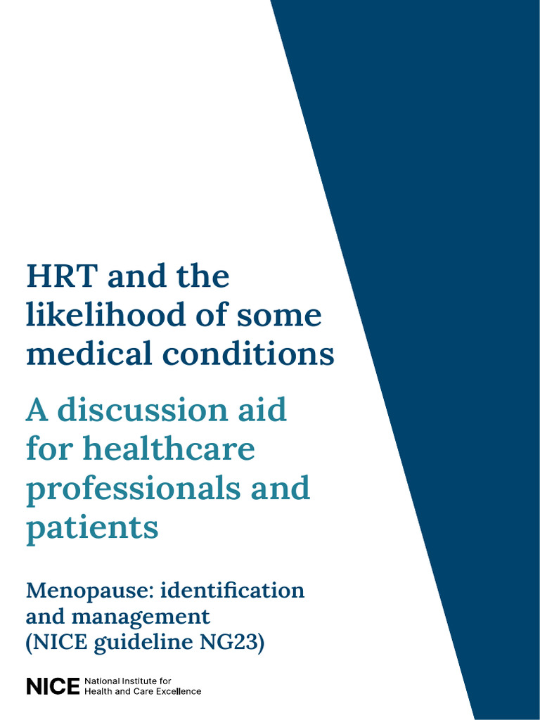 HRT Risks for Menopause-Related Conditions | PDF | Hormone Replacement ...