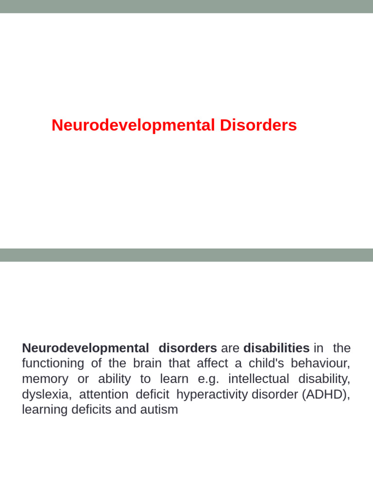 Understanding Neurodevelopmental Disorders | PDF | Autism | Mental Disorder