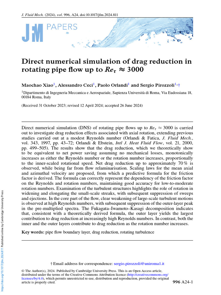 Xiao Et Al - 2024 - Direct Numerical Simulation of Drag Reduction in ...