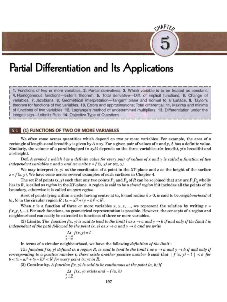 M 2 - Part 1 - Partial Derivatives | PDF
