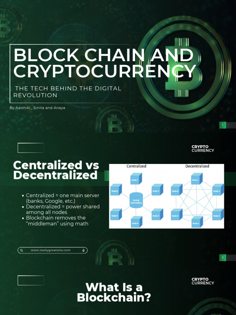 Green Modern Cryptocurrency Presentation (1) | PDF | Cryptocurrency |  Applications Of Cryptography
