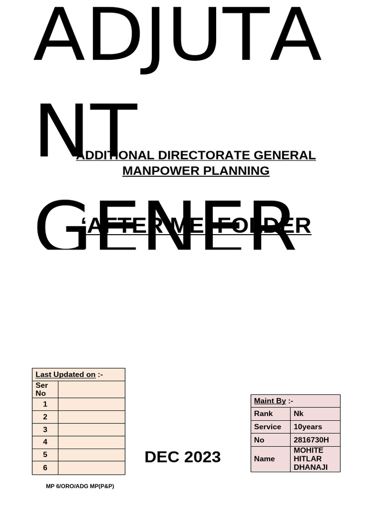After Me Folder for Army Officers | PDF | Loans | Funeral