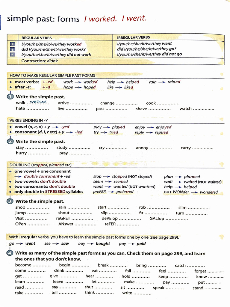 Past Simple. Basic | PDF