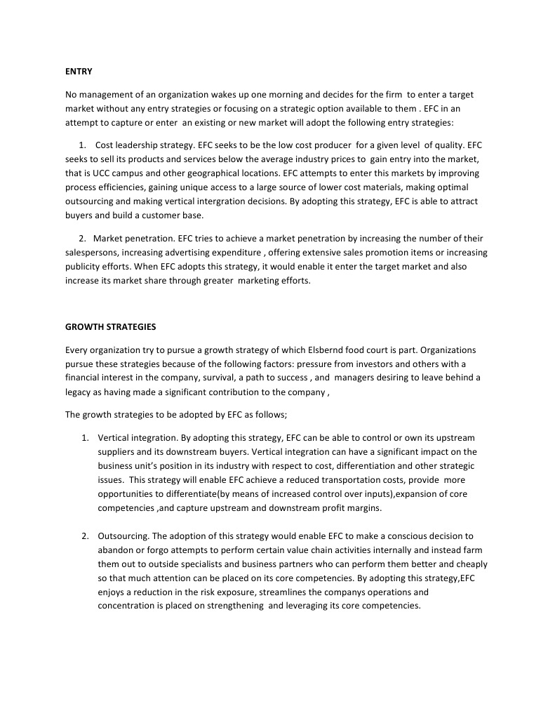 Entry and Growth Strategy | PDF