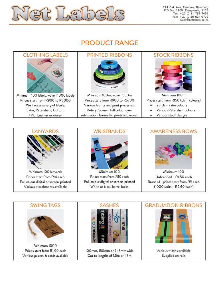 Product Range | PDF