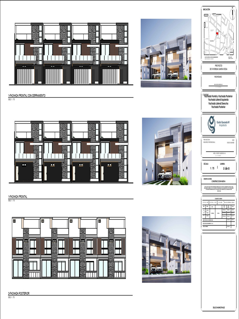 Planos Proyecto Vivienda Santa Rosa | PDF