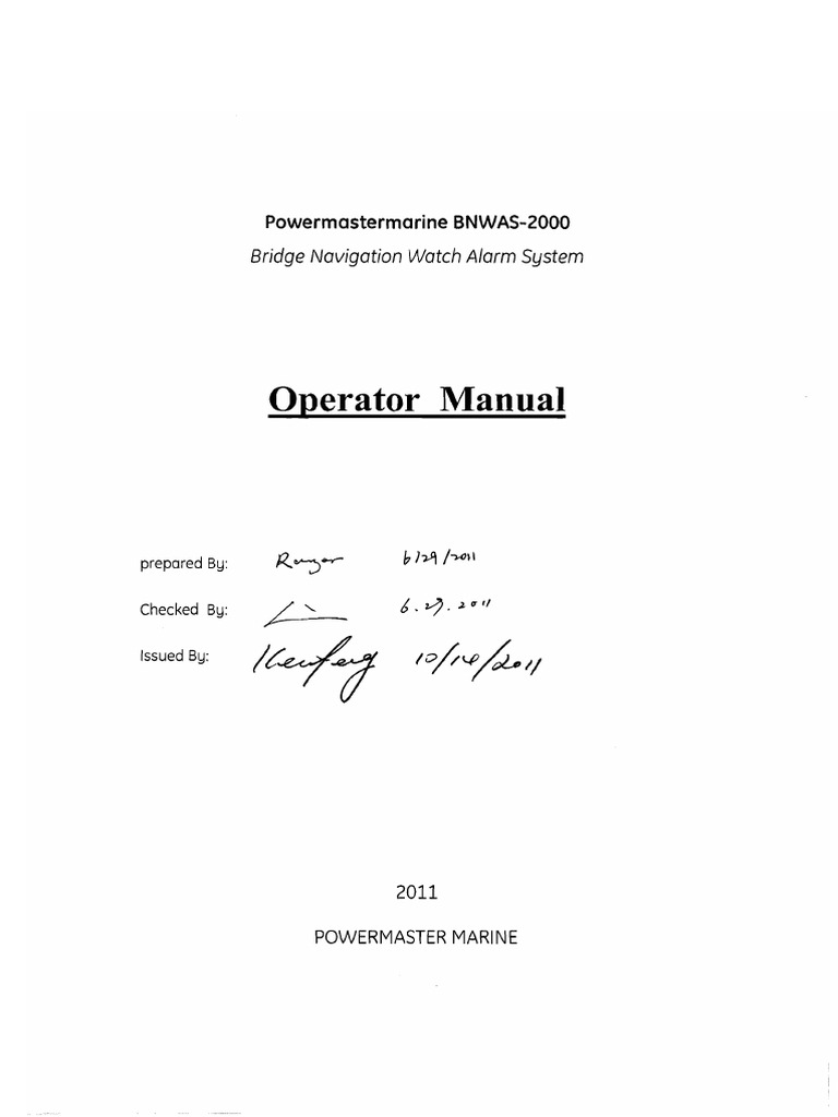 BNWAS-2000 Operator Manual Guide | PDF | Computer Engineering ...
