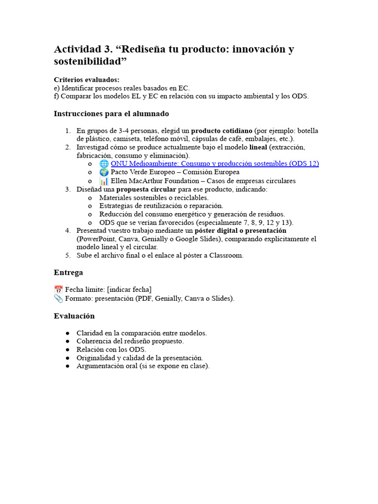 Actividad 3 UD1 | PDF | Entorno natural | Economía y medio ambiente
