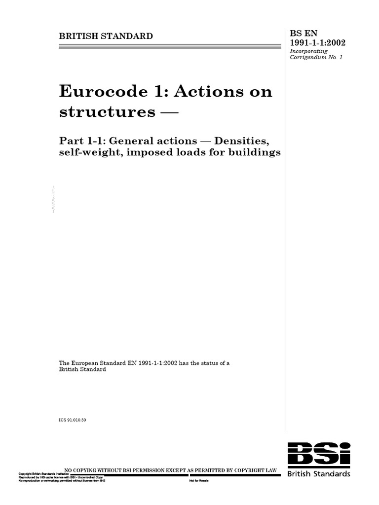Eurocode 1: Actions on Structures | PDF