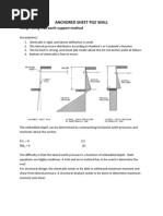 Sheet Pile Wall Design Example | PDF | Pressure | Sine