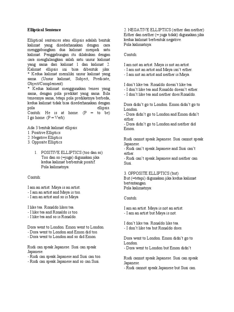 Understanding Elliptical Sentences | PDF | Rules | Linguistics