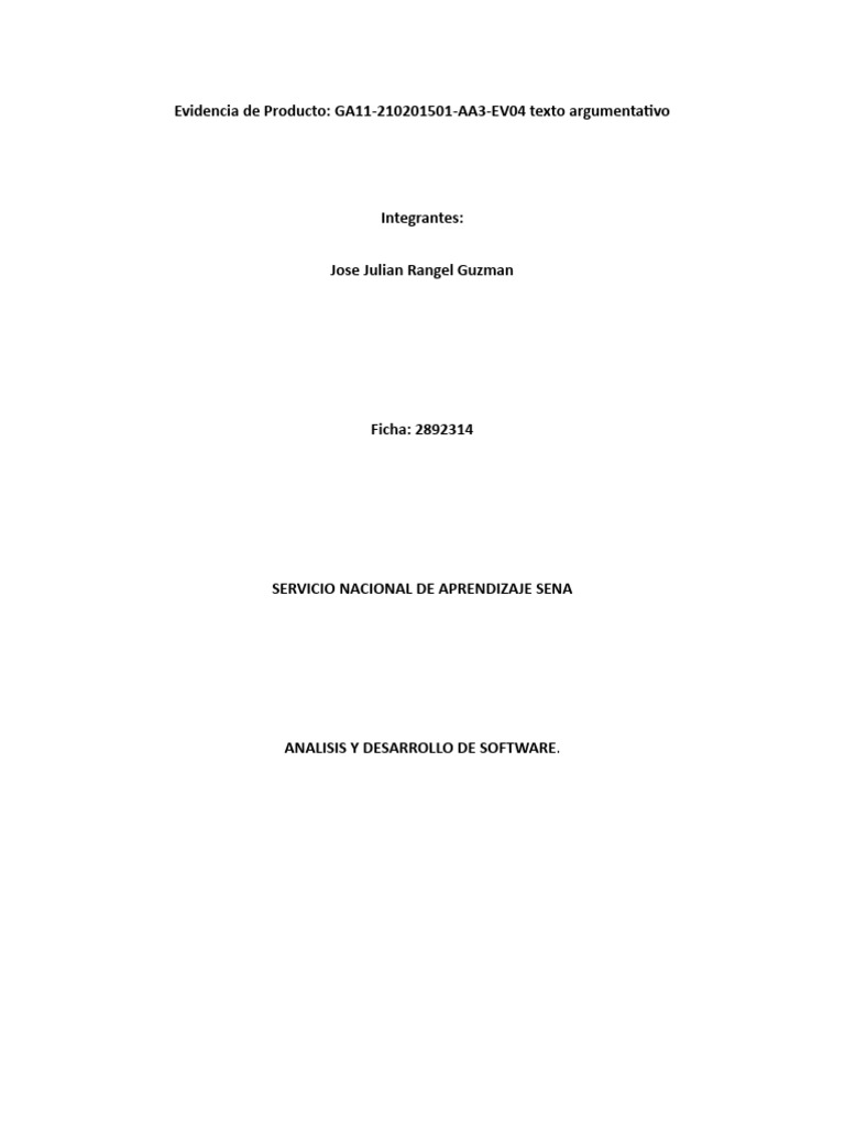 GA11-210201501-AA3-EV04 Texto Argumentativo | PDF | Derecho laboral ...