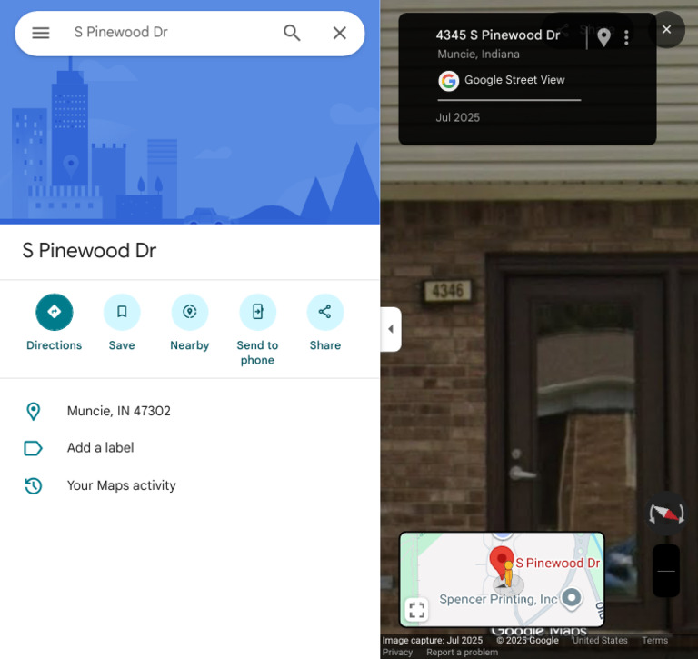 4345 S Pinewood DR - Google Maps | PDF