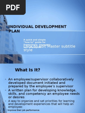 Individual Development Plan