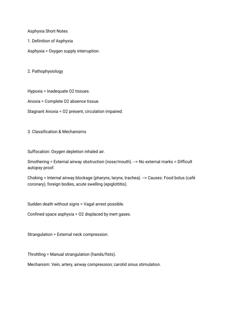 Understanding Asphyxia: Causes and Signs | PDF | Medical Specialties ...