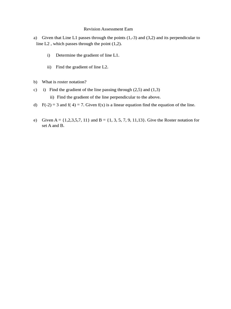 Gradient Calculations and Set Notation | PDF