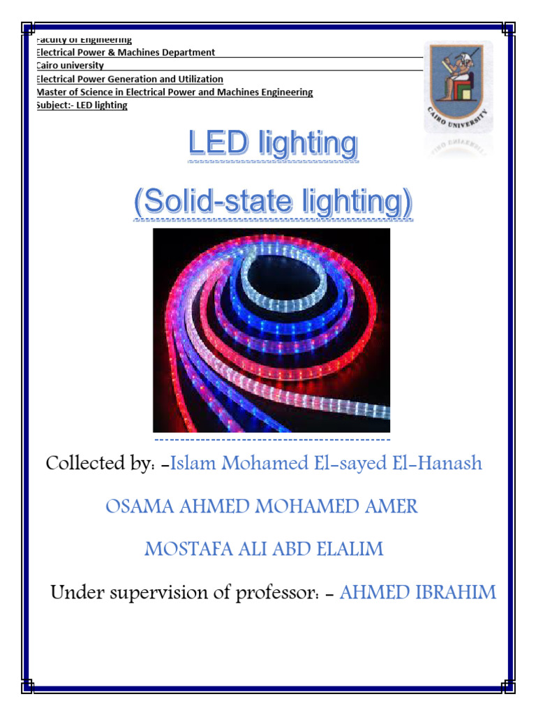LED Lighting: Efficiency and History | PDF | Light Emitting Diode ...