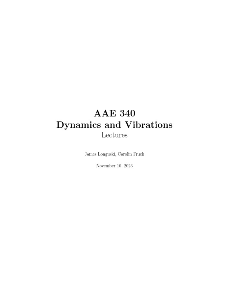 Dynamics and Vibrations Course Overview | PDF | Force | Rotation