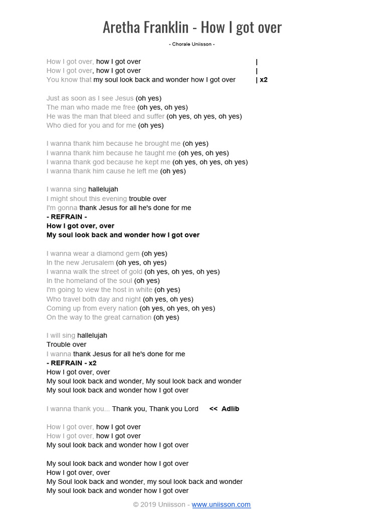 Uniisson How I Got Over | PDF