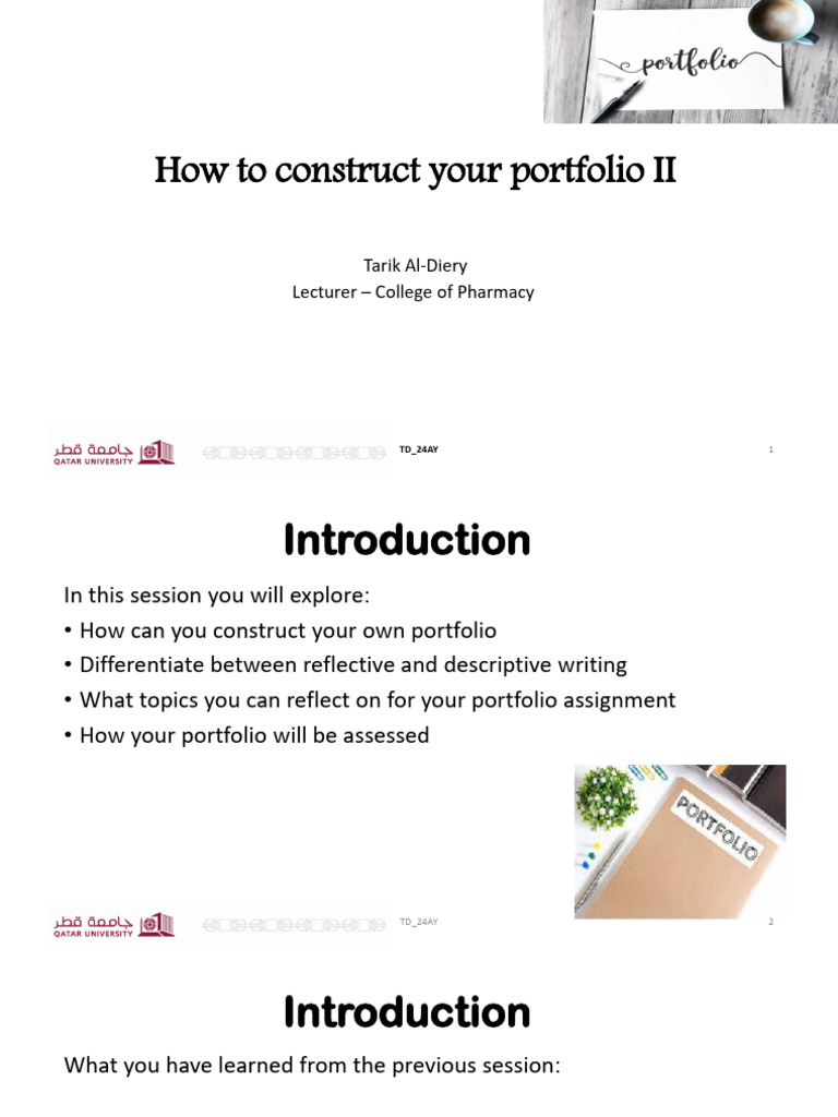 Developing An Education Portfolio II | PDF | Thought | Psychology