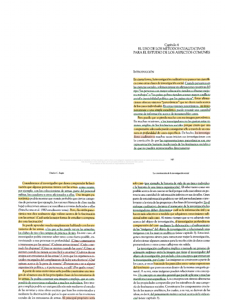 9 Ragin La Construccion de La Investigaci c3 b3n Social 72 80 | PDF ...