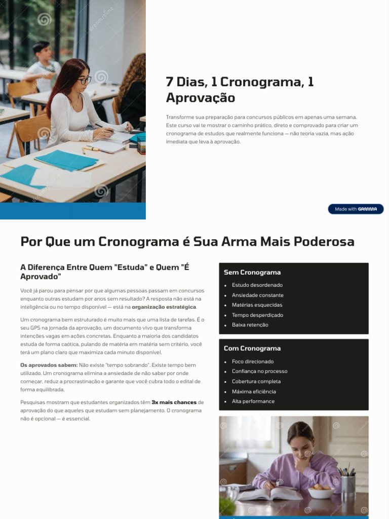 Cronograma de Estudos para Concursos | PDF | Tempo | Aprendizado