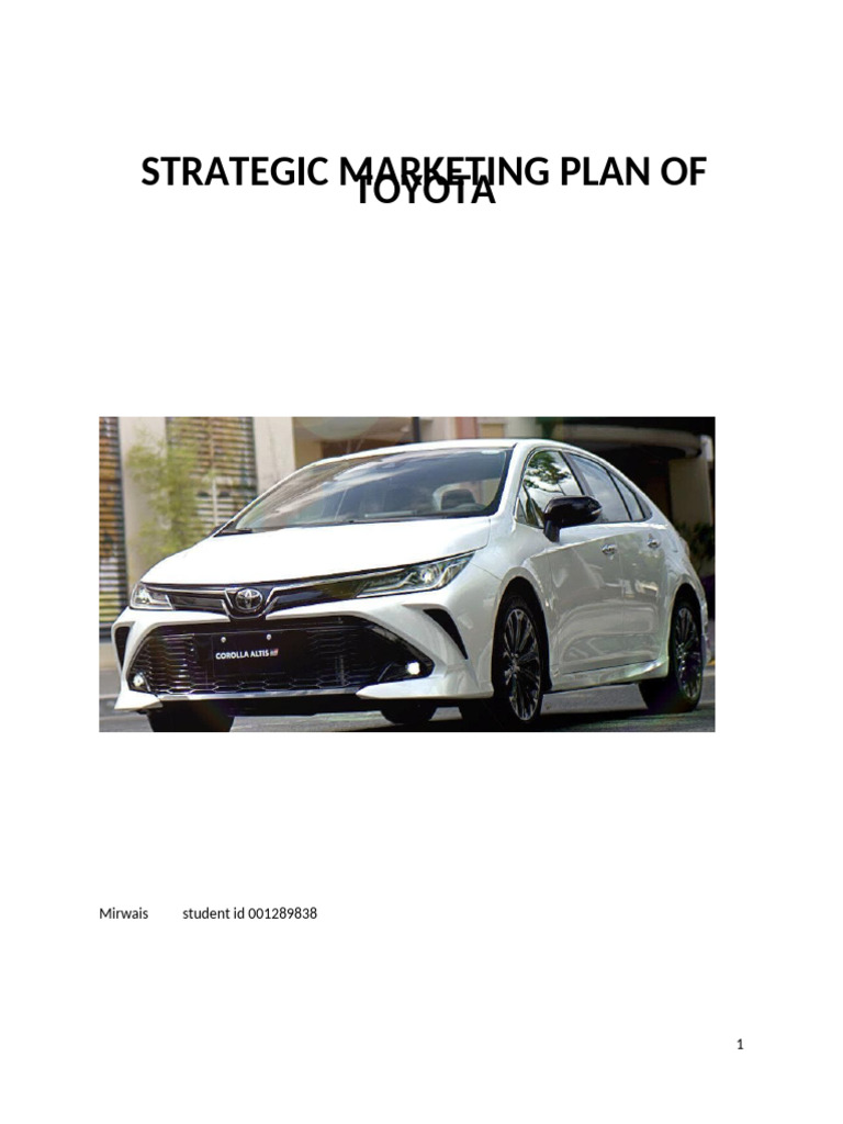 Toyota Strategic Marketing Plan Overview | PDF | Toyota | Hybrid ...